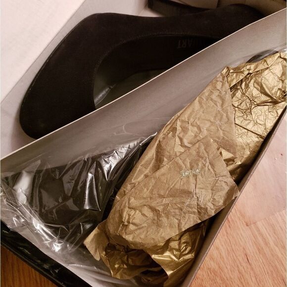 NIB Colin Stuart Black Suede Heels - Picture 6 of 6